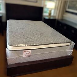 Full Size Mattress 14 Inches Thick Pillow Top Also Available in Twin, Queen, King. Same Day Delivery 🚚 New From Factory With its Plastic