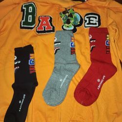  Pairs Of Bape SOCKS!!!!!
