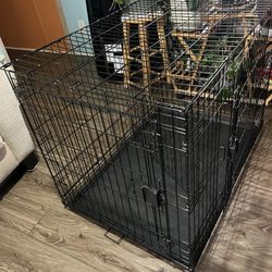 Dog Cage 42” w/ Divider & 2 Doors