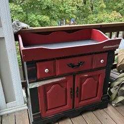 Black & Red Dresser / Changing Table
