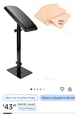 Tattoo Arm Rest Stand, Square Armrest w/Bonus 10Pcs Silicone Practice Skin