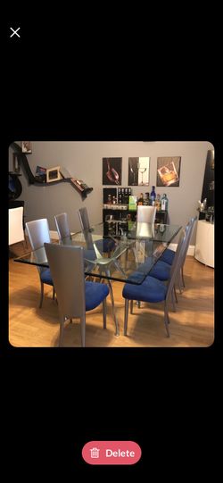 Modern glass table/ 8 chairs/ beautiful/ European