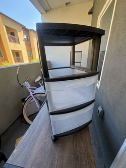 3-Drawer Plastic Storage Cart on Wheels