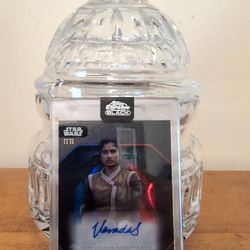 2024 Topps Chrome Black Star Wars Red/Blue Lava Varada Sethu Auto (#69/99)