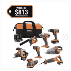 Rigid 18volt 8-tool Combo Kit