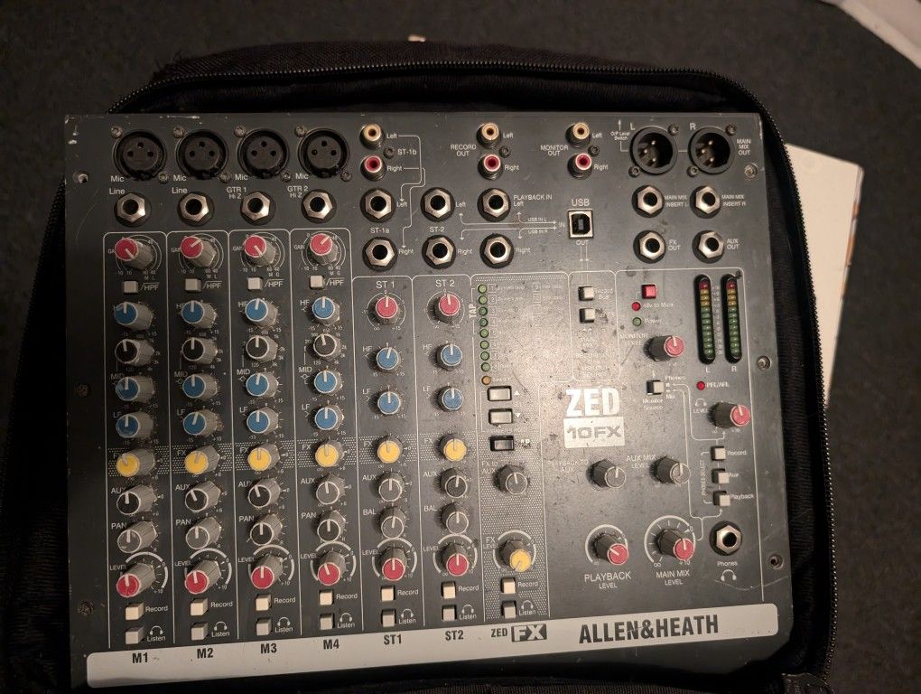 Allen & Heath ZED-10FX Channel Mixer with USB Audio Interface and Effects