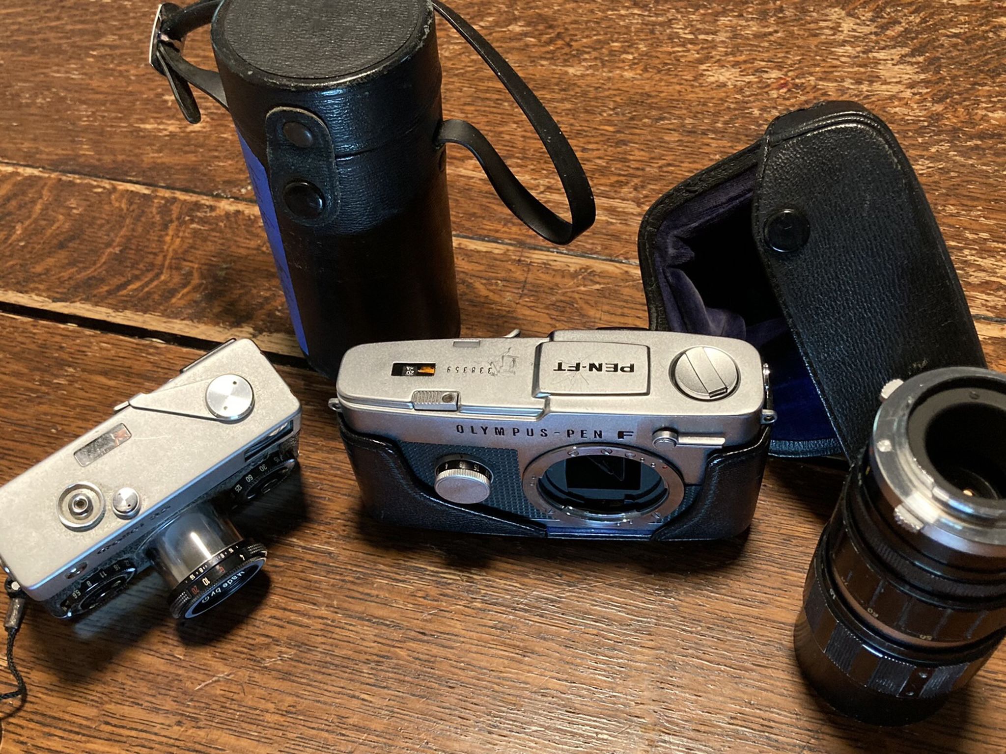 Old camera lot - Olympus PEN-F & Rollei 35