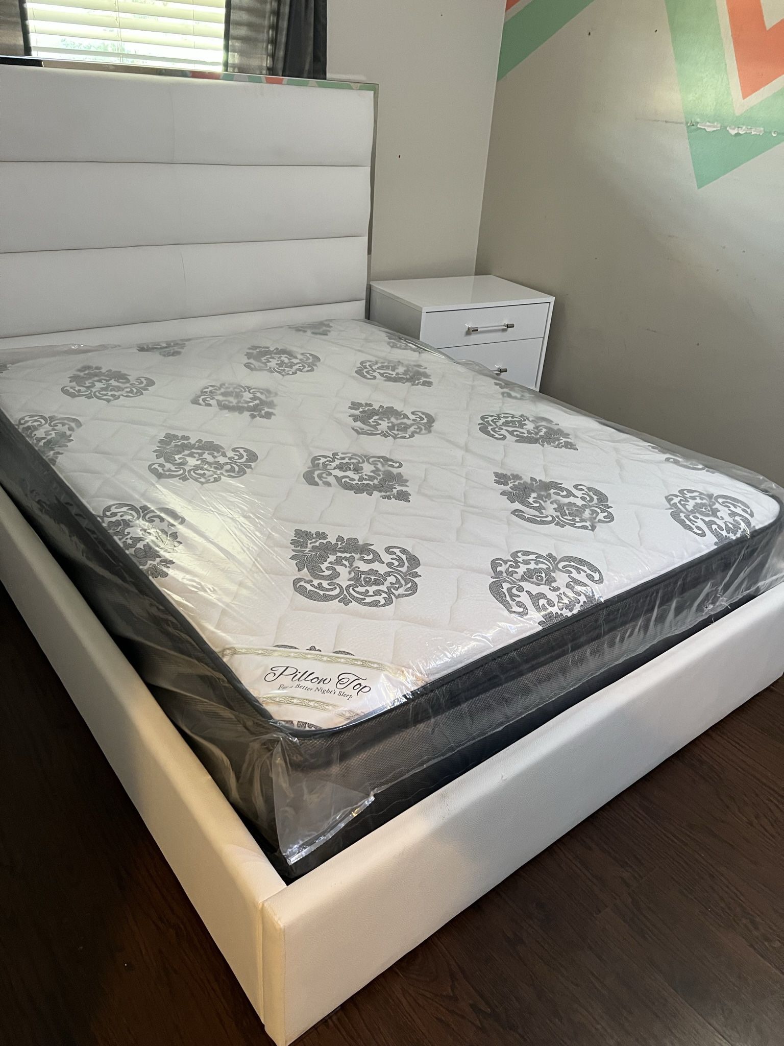 Mattresses: twin full  queen regular  Nuevo Colchones plush or pillow top available cama bed mattress
