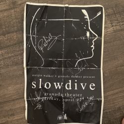 Signed Slowdive 2018 Promotional  Poster