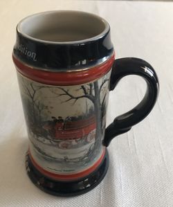 1990 Budweiser Clydesdales Holiday stein.