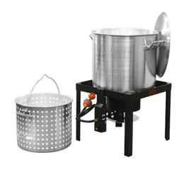 Loco Cookers 60 qt. SureSpark Crawfish Boiler with Basket and Stand