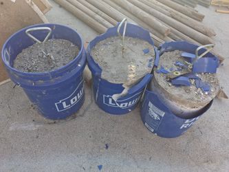 Cement in a bucket