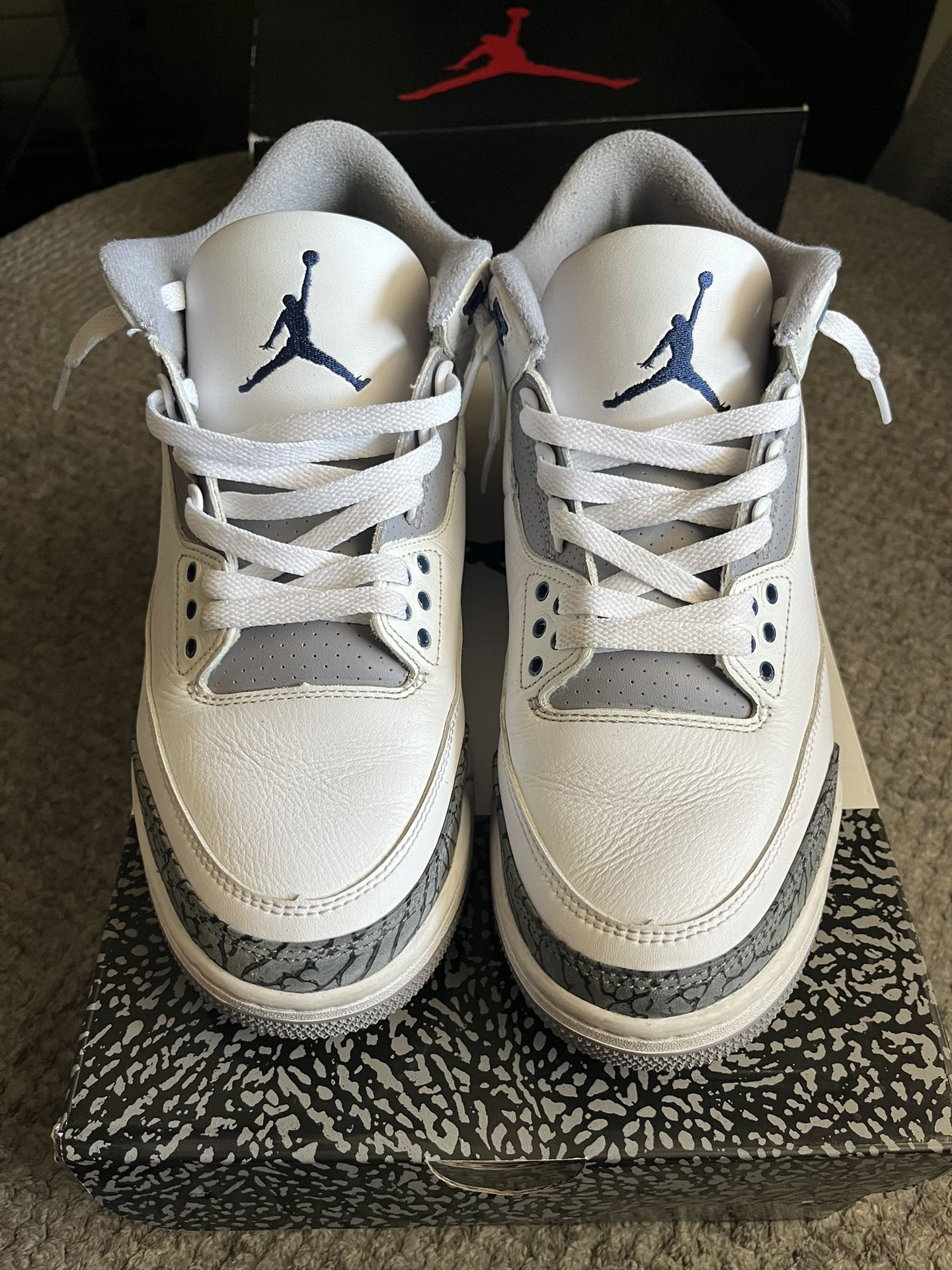 Used Nike Jordan 3 Retro “Midnight Navy” Size 9.5 Men