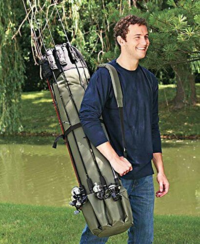 Fishing Rod Holder Carrier Bag Carry Case 5 Pole Organizer (NEW)