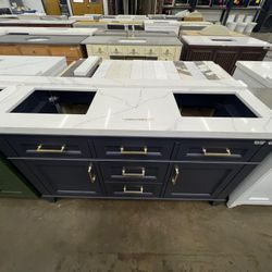 60 Inch bathroom vanity, 2 sink, vanidad tocador