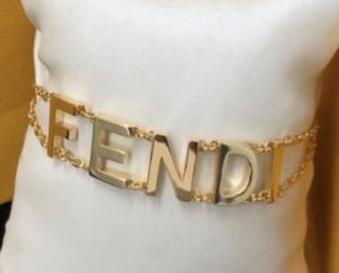 Fendi Bracelet, Stainless Steel Gold Bracelet 