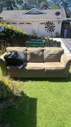 brown pull out couch