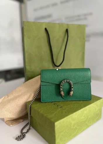 green chain bag