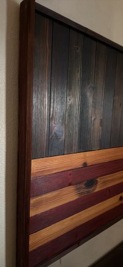 Wooden American flag custom