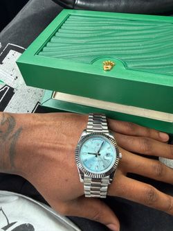Ice blue watch