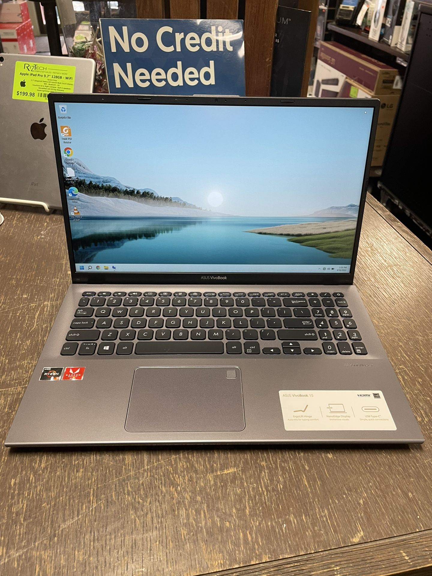 Asus VivoBook X512DA Laptop Ryzen 5 Quad Core 8GB RAM 512GB SSD 15.6” FHD Screen Windows 11