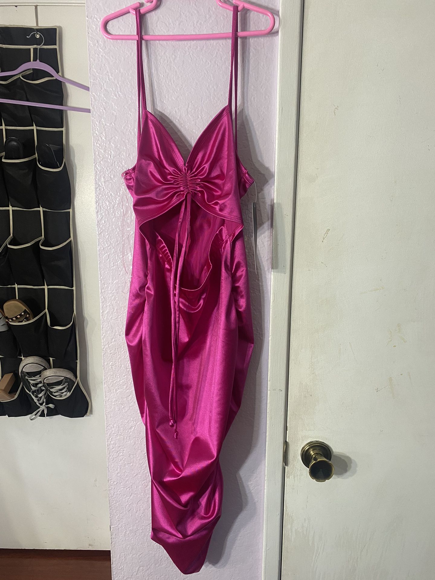 Pink Satin Dress