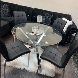 5-pc Round Dining Set