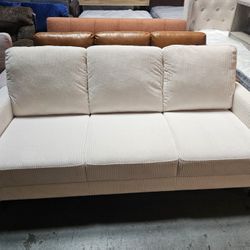 Beige Corduroy Sofa