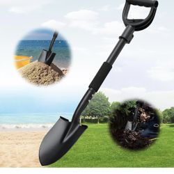 Garden Shovel, 31 Inch Small Garden Shovel, Light Weight Metal Gardening Flat Small Digging Shovel Spade for Kids, Planting, Gardening, Camping, Car, 