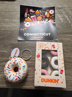 Dunkin' Donut squish Keychain and Eraser Set