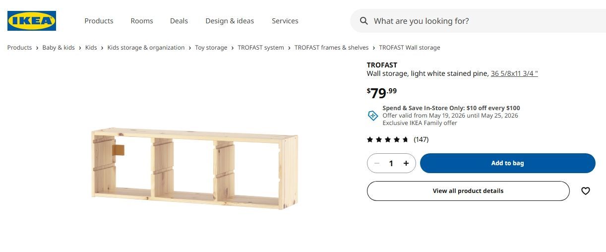 Ikea TROFAST Wall storage
