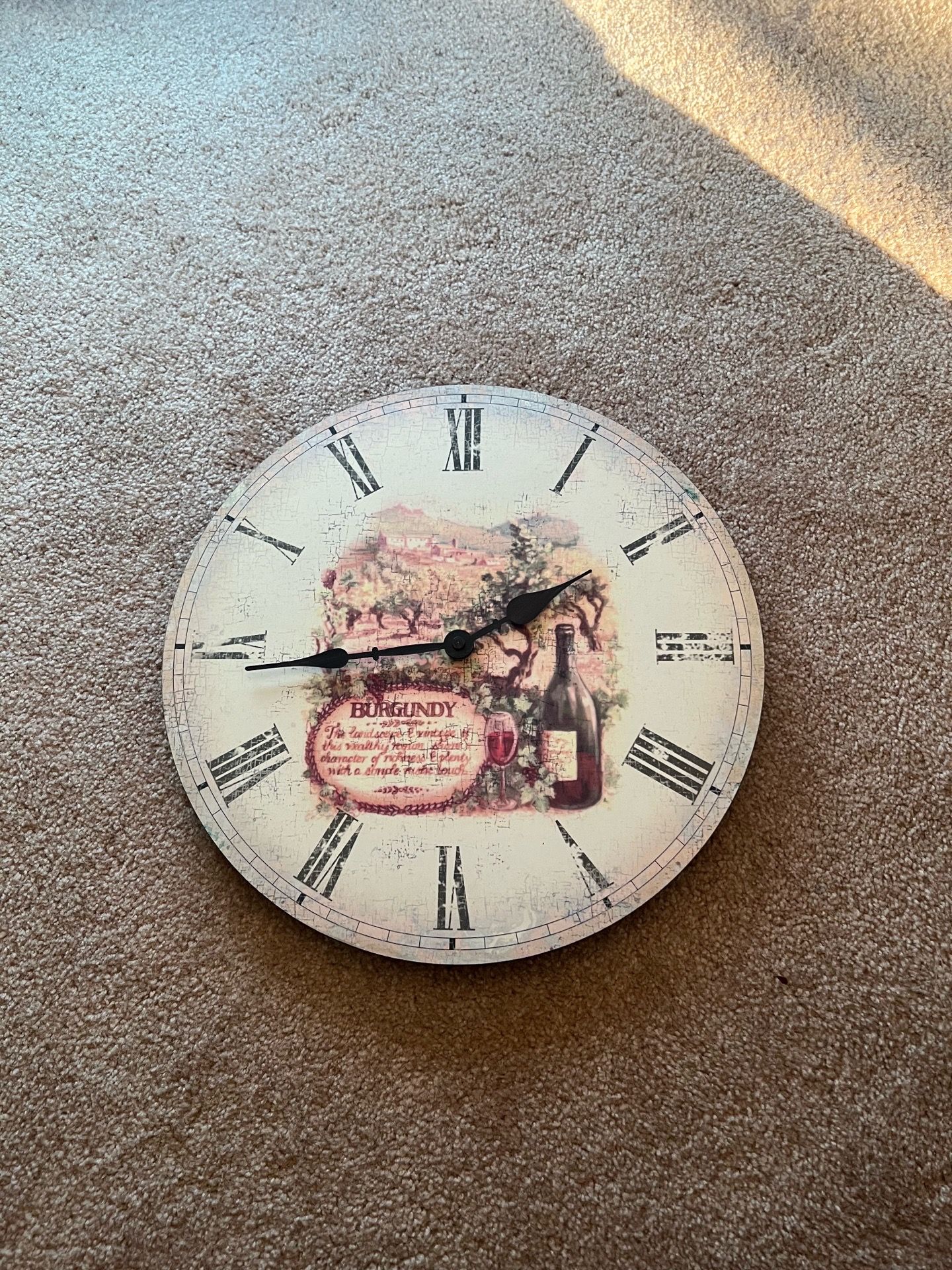 Wine Theme Wall Clock
