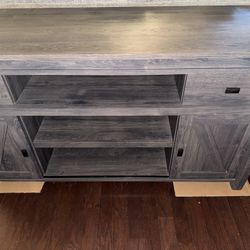 Media Console table, Ash Gray Wood 