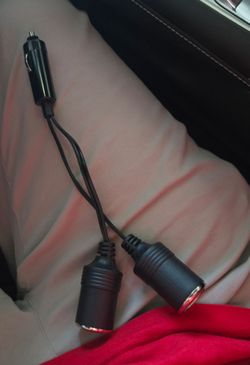 12V car charger cigarette lighter port splitter