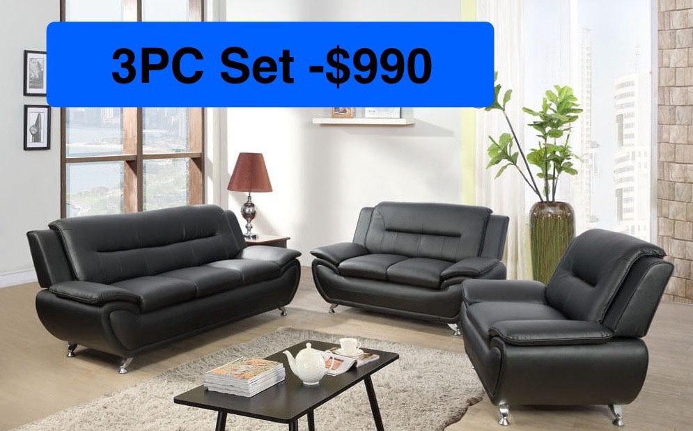 Brand New 3PC Sofa Loveseat Chair Set