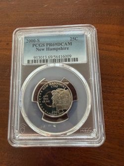 2000-S U.S. New Hampshire State Quarter - PCGS PR 69 Dcam