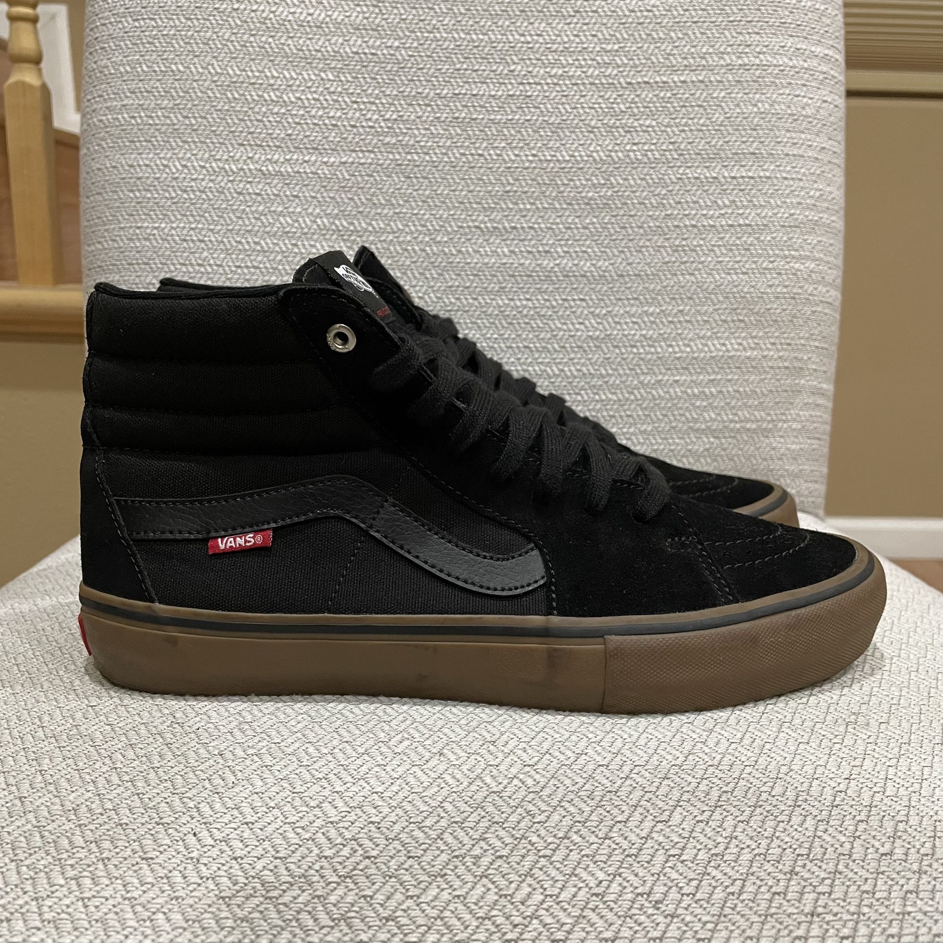 Vans Sk8 Hi Old Skool Pro Classics Ultracush Shoes Black Mens Sz 10.5 Brown Gum