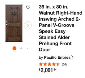 Pacific Entries Stained Alder Prehung Front Door