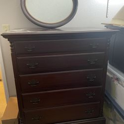 Dresser, Mirror, Bed Frame $200 Or Best Offer