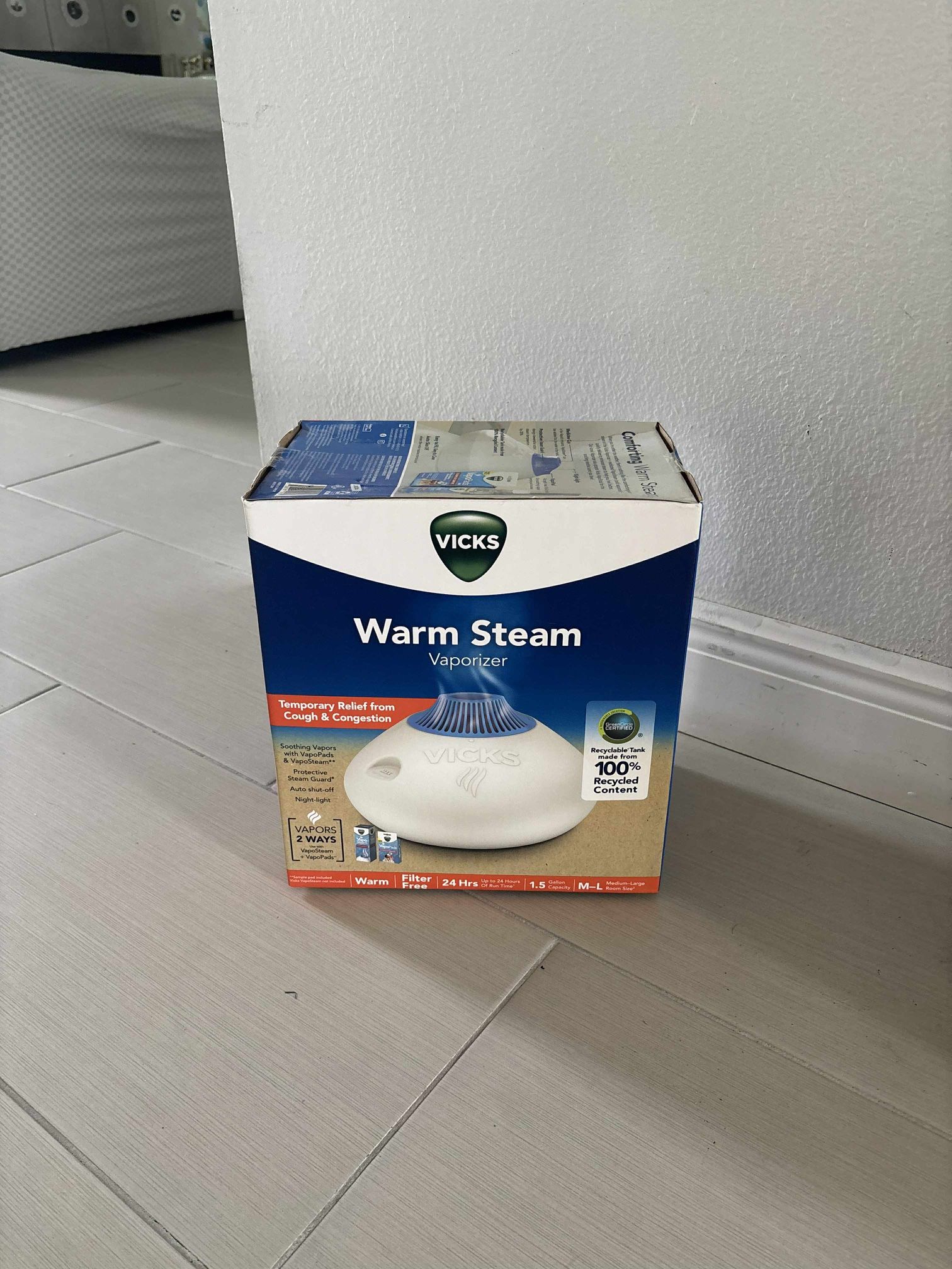 Vicks Warm Steam  New