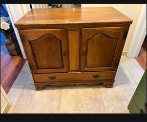Vintage Peck & Hills Furniture Co. Maple Wood Cabinet Chest – American Made