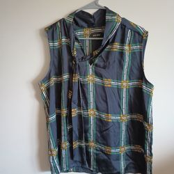 Nine West Sleeveless Blouse With Neck Bow Size XL 