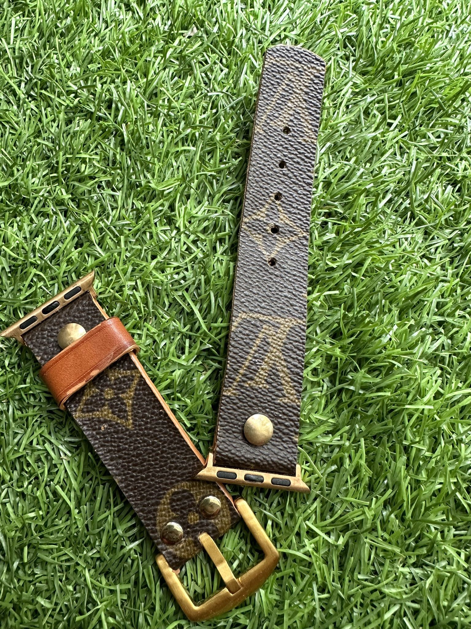 Authentic leather Louis Vuitton iPhone Apple Watch Band Only