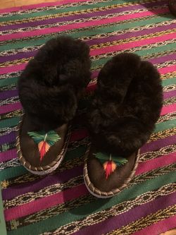 Handmade Sheepskin Sleepers Size 41 Size 9 Mens Brand New