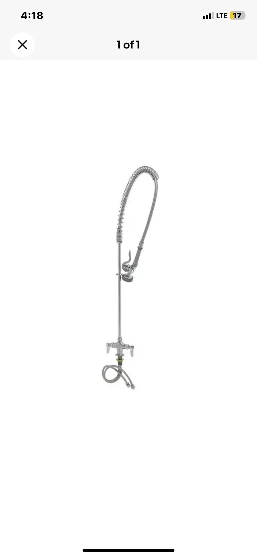 T&S Brass B-0113-B Pre-Rinse Faucet Commercial Kitchen Sprayer EasyInstall NEW