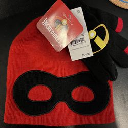 Brand New Disney Incredibles Beanie and Gloves
