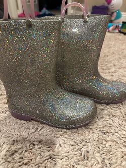 Kids Glitter Rain Boots 10c