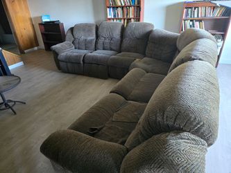 FREE 5 piece sectional with recliner and sofa bed