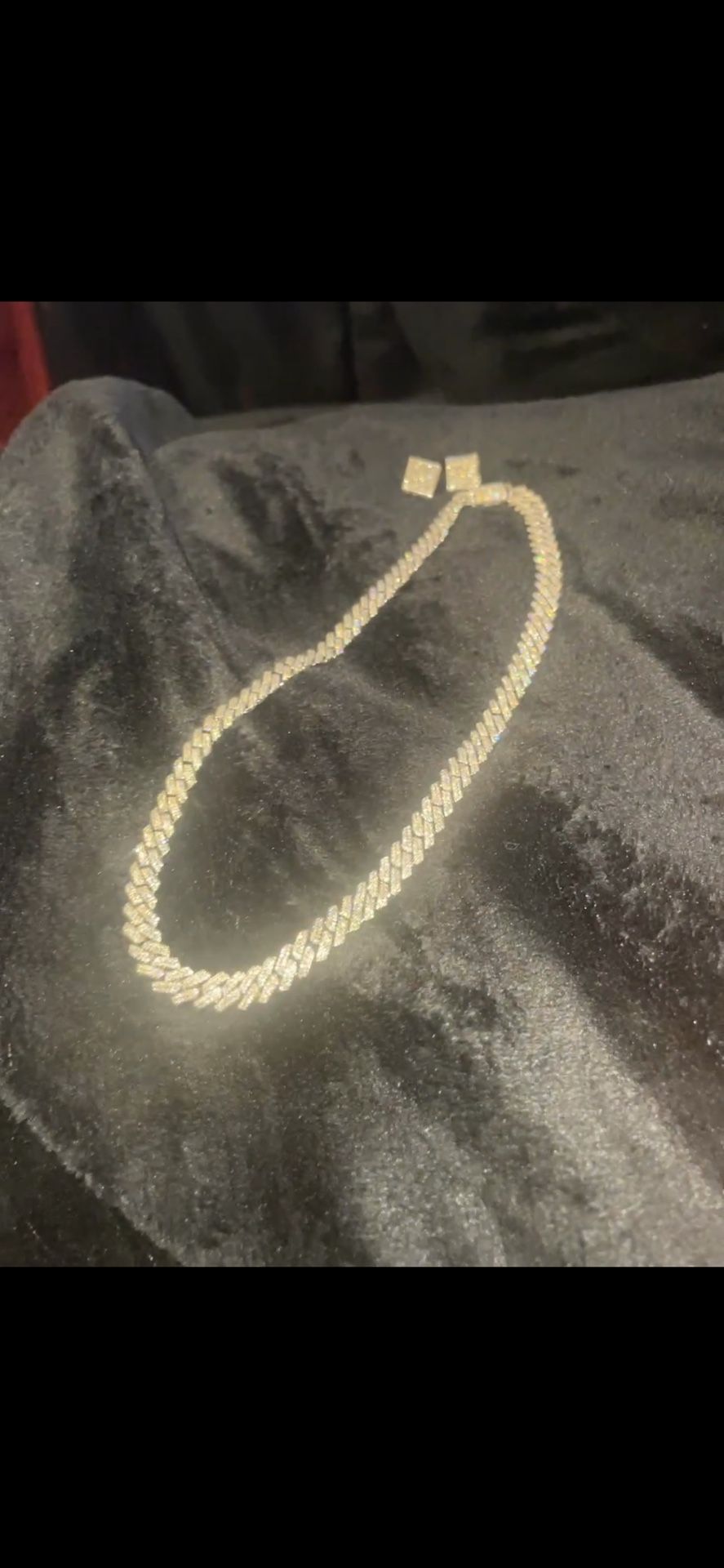 18” 8mm Cuban Link Moissanite Diamond VVS Chain choker
