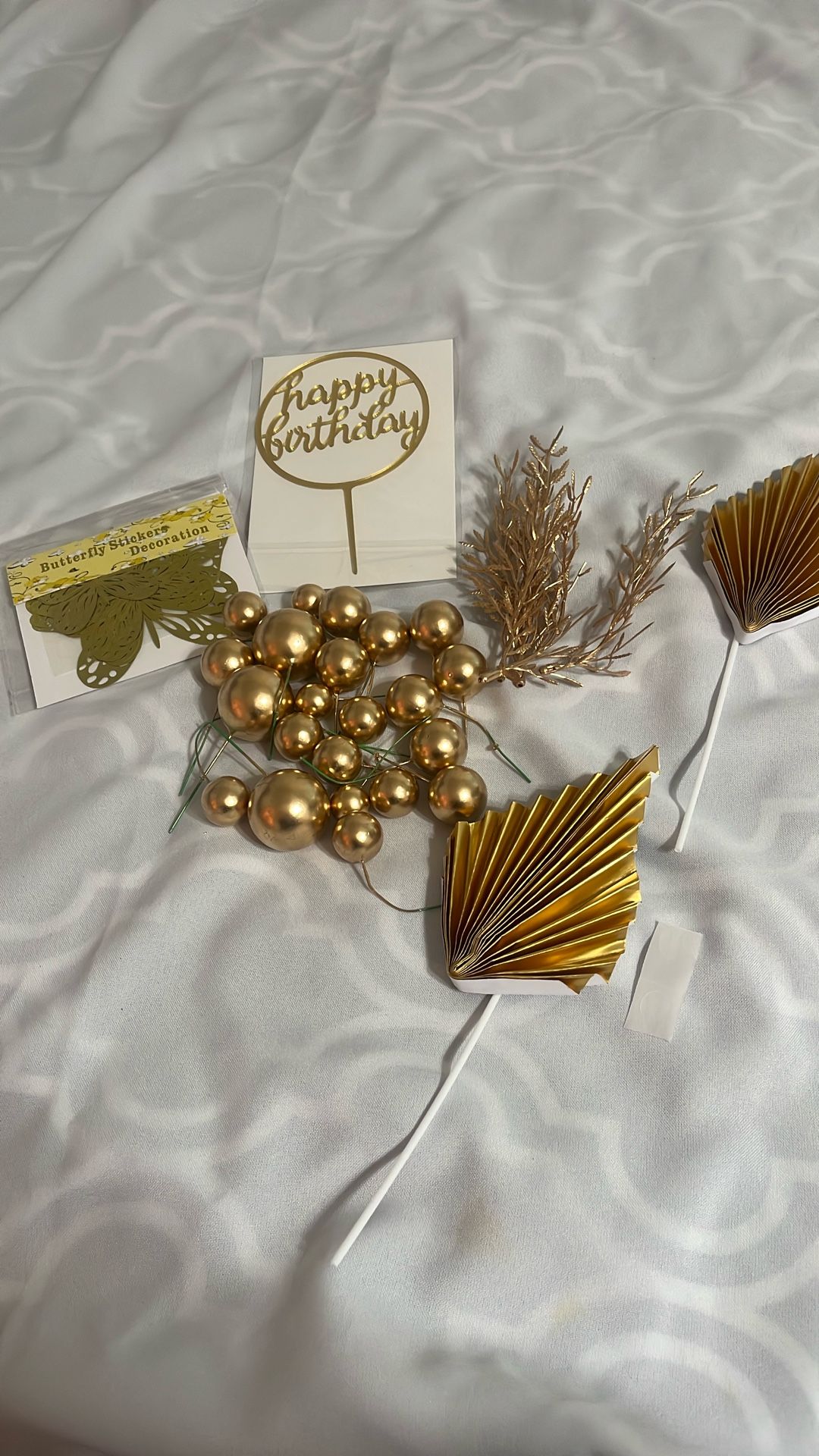 Golden Cake Topper